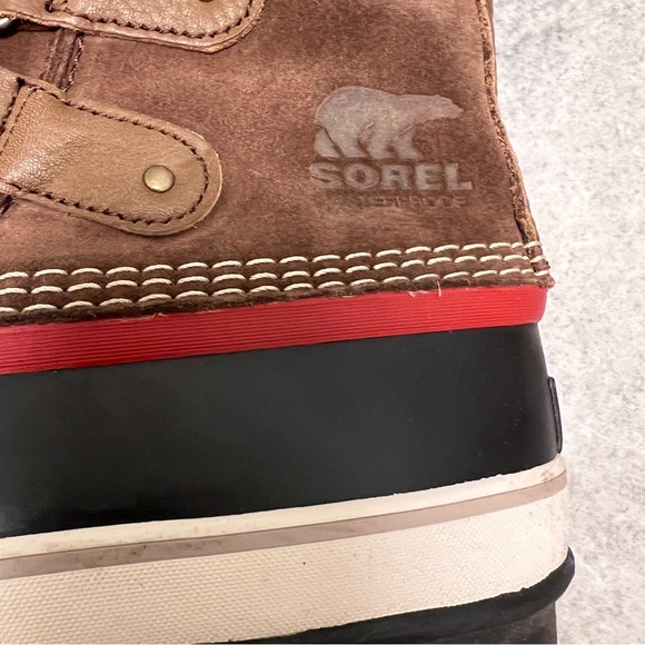 Sorel Brown and Black Winter Boots with Fur Trim - Picture 8 of 9